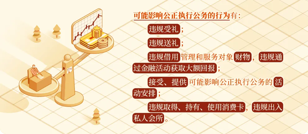 黨紀(jì)學(xué)習(xí)教育?丨這些行為可能影響公正執(zhí)行公務(wù)