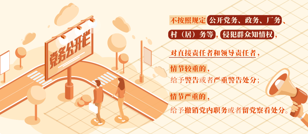 黨紀(jì)學(xué)習(xí)教育?丨對侵犯群眾知情權(quán)行為的處分規(guī)定